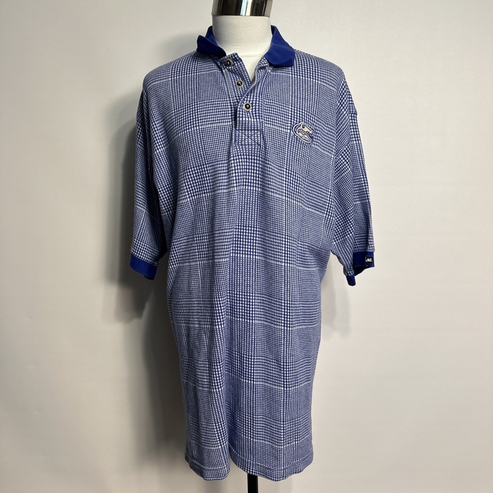 FLORIDA GATORS Blue Embroidered Polo Shirt by BOA RESORT Men's Size 2XL Vintage